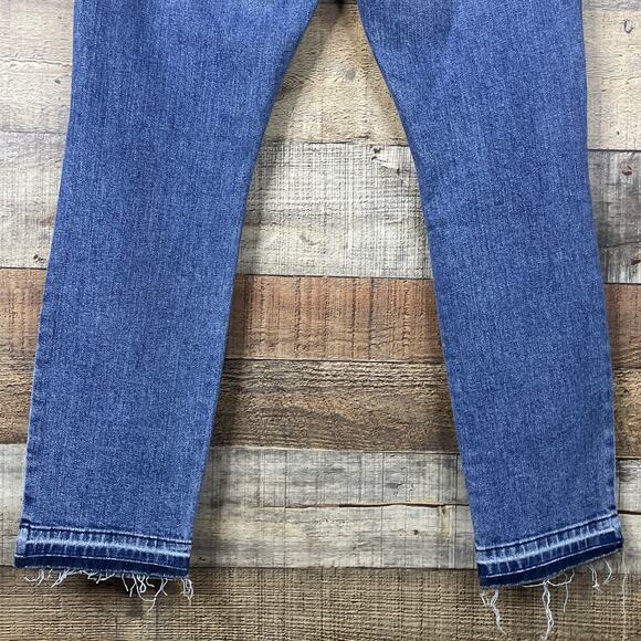 Pistola Distressed High Rise Raw Hem Blue Jeans Size 25 - Picture 6 of 9